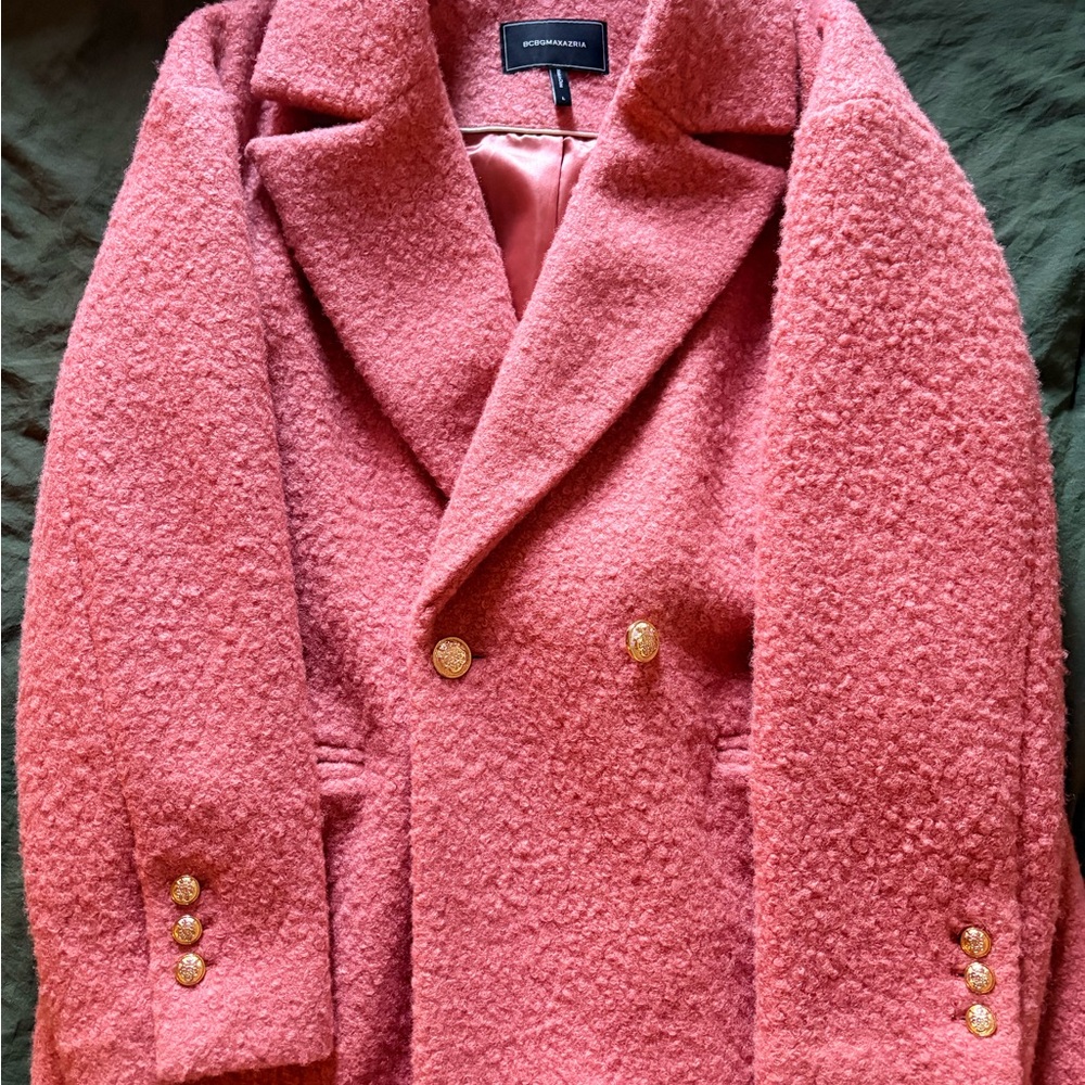 BCBGMaxAzria light mauve pink Pea Coat - Picture 6 of 6